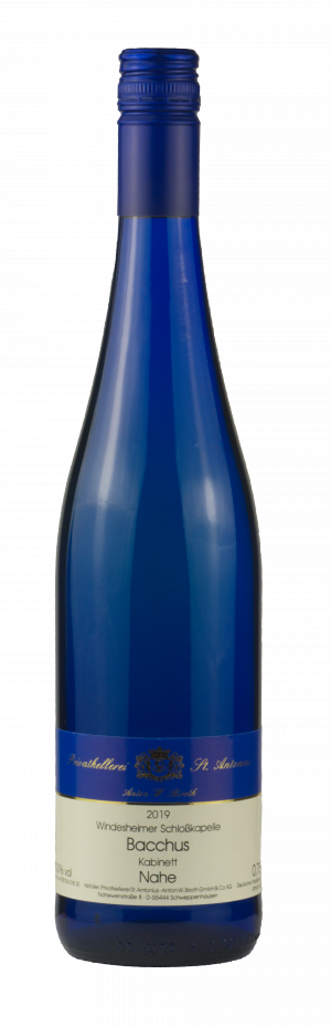 Burg Layer Schlosskapelle Bacchus Qba 2018(Blue bottle)